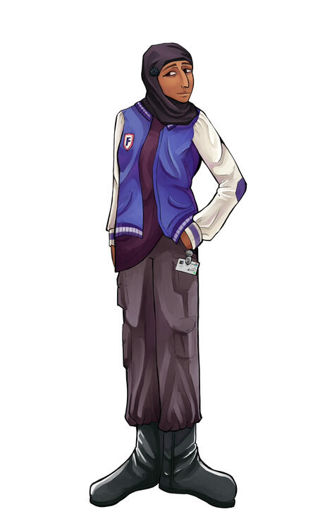 Rahina | She/Her | 34 Carlos' best friend and local mortician.